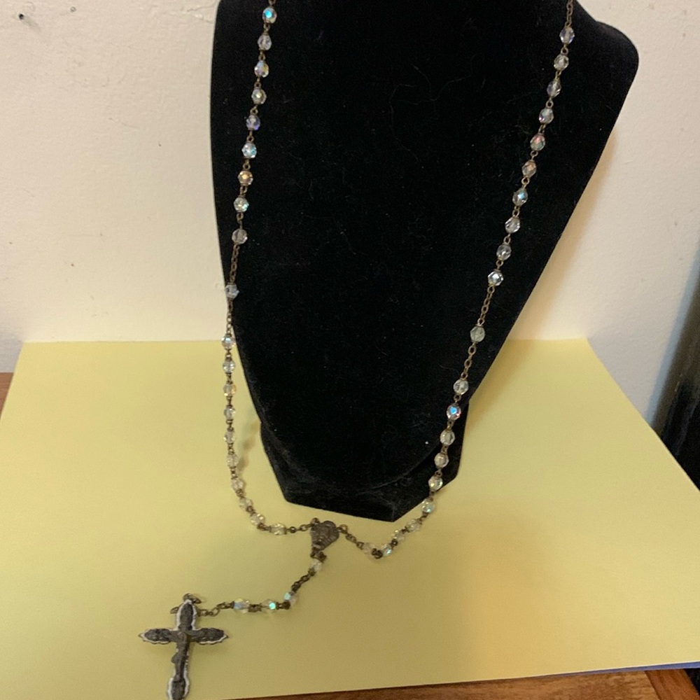 Vintage necklace with crucifix  26”